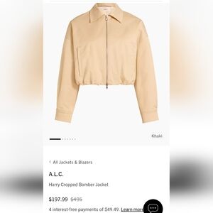 A.L.C. Harry cropped cotton-blend jacket